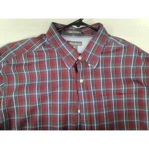 Eddie Bauer Mens XL Plaid Wrinkle Free‎ Classic Fit Button Down Shirt